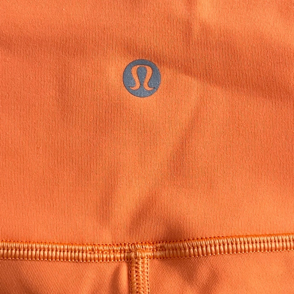 Lululemon Bright Orange High Waisted Wonder Under Leggings size 4 - Picture 4 of 8